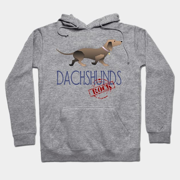 Dachshunds Rock! Hoodie by Naves